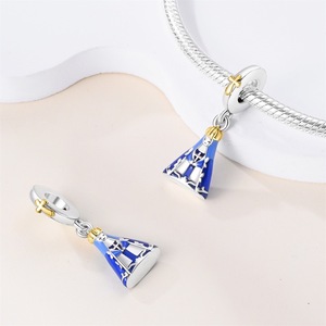 Colgante de Plata 925 con Esmalte de Cobre de la Virgen María, Amuleto de Joyería, Pulsera de Nuestra Señora, Regalo Religioso para Mujeres Católicas - Product Image 4