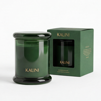 Pot à bougie en verre de 2 oz avec boîte de vente au détail