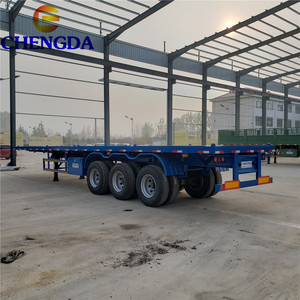 3 Axle Flatbed Trailer 3 Axle Flat Bed Semi Trailer <strong>Good</strong> Price for Sale in <strong>Libya</strong> Tractor Flatbed Trailer - Product Image 4