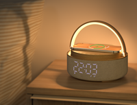 Produits tendance 2026, gadgets électroniques, lampe-haut-parleur 6 en 1 avec support, chargeur sans fil, réveil et radio FM pour la maison