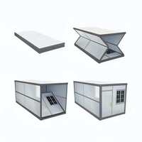 Maison conteneur pliable X 20 pieds 16 m² personnalisée avec 2 chambres et cuisine pour bureau de chantier, installation rapide, maison préfabriquée