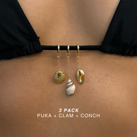 Construisez votre propre charme pour Bikini à la mode été accessoires breloques conque Puka soleil étanche or acier inoxydable femme bijoux