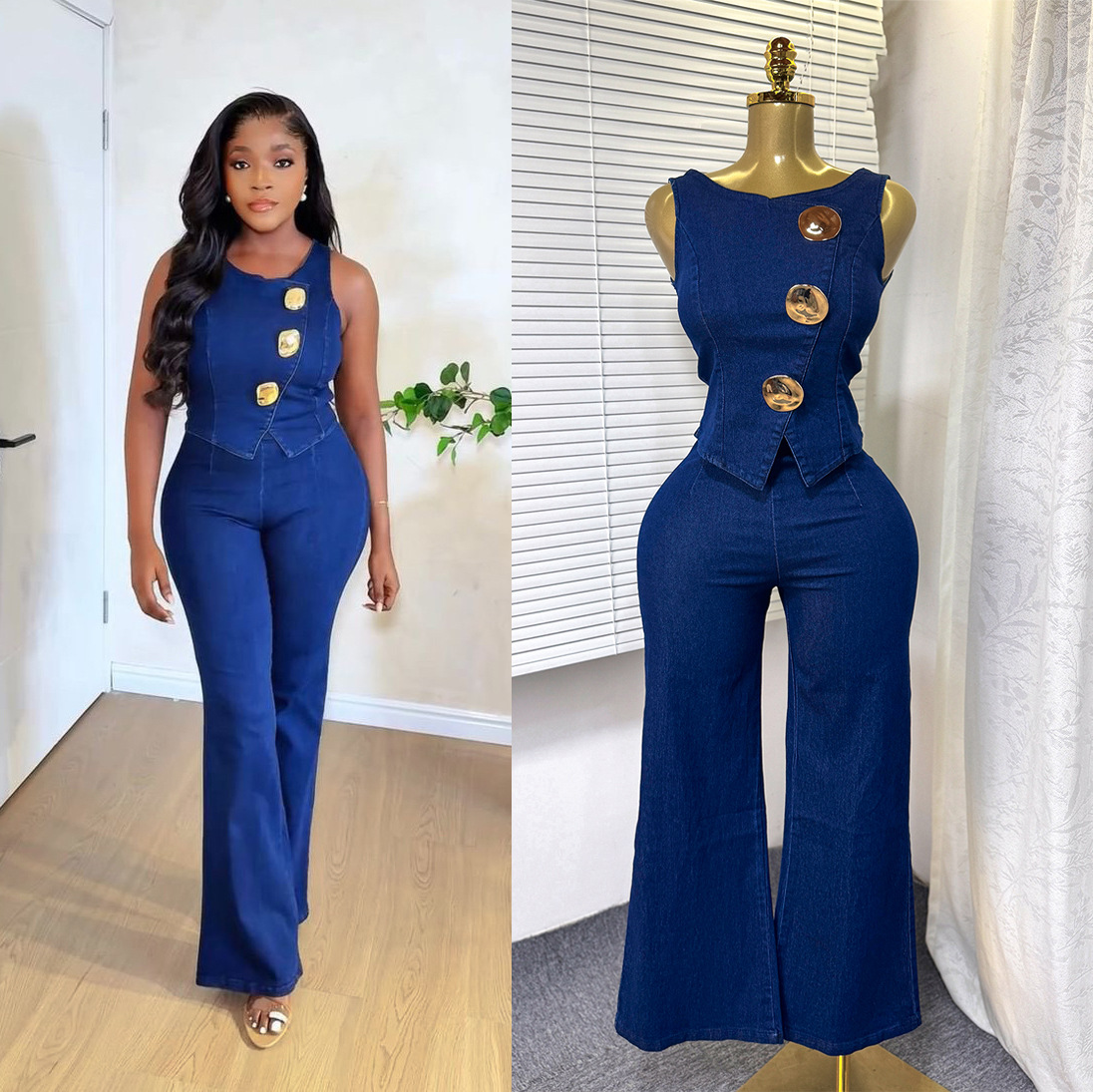 Denim Womens Dress Womens Denim Suit New Style
