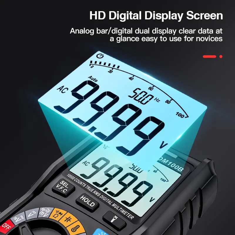 Mestek DM100B Smart Digital Multimeter AC DC Voltmeter Tester with Capacitance NCV Ohm Hz High Precision digital Multimeters