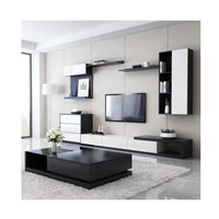 Ensemble de meubles de salon en bois de luxe au design moderne, unité murale, meuble TV pour salon