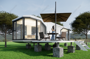 Offre Spéciale Maison Préfabriquée Moderne Personnalisable Minuscule Maison Espace Capsule Inspiré Taille Personnalisée & Style Vert En Acier Matériel Hôtels - Product Image 5