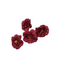 Fleurs artificielles d'hibiscus à 6 têtes pour mariage, décoration intérieure, arrangements floraux DIY, moulage par injection, toile de fond de fête, mur floral, vente en gros