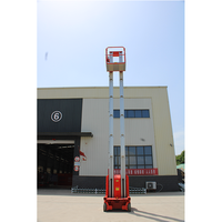 Plateforme élévatrice verticale mobile télescopique en alliage d'aluminium, homologuée CE, 4M, 6M, 8M, 200Kg, à commande hydraulique et électrique