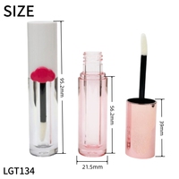 Bouteilles transparentes pour emballages de gloss à lèvres DIY, pour recharges de correcteur et de rouge à lèvres, tubes de gloss à lèvres vides avec grandes pointes de pinceau