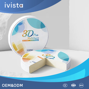 Simulates Natural <strong>Teeth</strong> IVISTA 3D Pro 43-57% Translucency 800-1200MPa Zirconia Disc for <strong>Inlay</strong> - Product Image 2