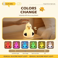 Lampe de chevet en forme de lune, jouet, interrupteur, décoration, mouette, chambre d'enfant, silicone, ambiance, personnalisée, capteur, petite lampe LED portable
