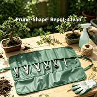Kit d'outils pour bonsaï en acier inoxydable 7 pièces, coupe-branches, cisailles, pinces à fil, outils de taille avec sac de transport Oxford pour l'entretien des bonsaïs