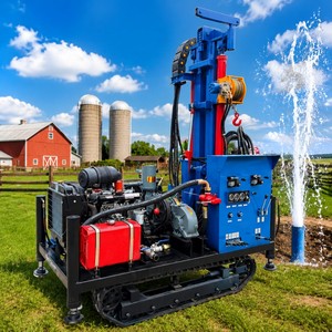 Plataforma de <span class=keywords><strong>Perforación</strong></span> de Pozos de Agua de 300m, con Certificación ISO9001 y CE, Fabricada en China, Rendimiento Confiable, <span class=keywords><strong>Perforación</strong></span> Rápida y Sencilla - Product Image 2