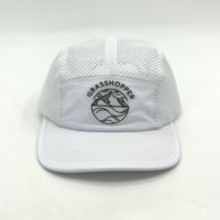 Nuevo verano 5 paneles Material de nylon Campamento Gorras Deportes Snapback Sombreros sin estructura Logotipo bordado personalizado