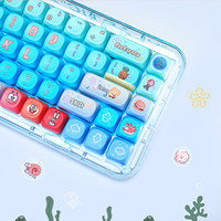 Custom-designed Transparent PC Keyboard RGB Wireless Tri-mode Support Custom Print Logo/Color/Configuration/Keycap/Switch