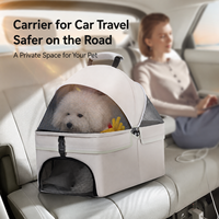 Poussette pliable 2-en-1 pour animaux de compagnie, siège auto détachable, chariot pour chien et chat 360° °   Roues avant pivotantes, freins arrière doubles, personnalisé