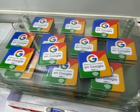 Individuell Bedruckte NFC-Tags 13,56 MHz NFC 213 Chip 144 Byte Google-Bewertungskarten Epoxy-Tisch-RFID-Menü-Tag