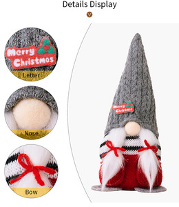 Gnomo Natalizio Fatto a Mano, Decorazione Scandinava Tomte, Elfo di Babbo Natale per Vassoio a Più Livelli, <span class=keywords><strong>Cucina</strong></span> e Arredamento Natalizio Rustico - Product Image 6