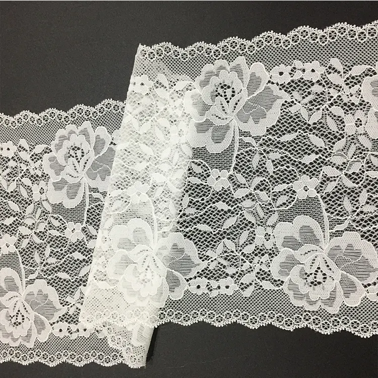 2021 New fashion 16cm 6.3 inch stretch voile lace wide lace ribbon trim for garment