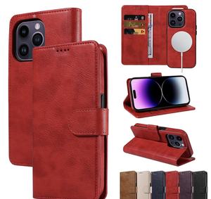 Vente en gros de étui de téléphone de luxe en cuir PU pour <span class=keywords><strong>iPhone</strong></span> 15 <span class=keywords><strong>Pro</strong></span> <span class=keywords><strong>Max</strong></span> étui de téléphone style livre étui de téléphone magnétique couverture mobile - Product Image 3