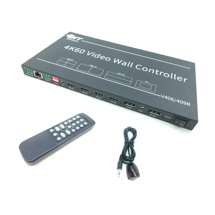 Bitvisus-interruptor HDMI HD, salida de entrada 1X2 2X2 2X3 5X9 4K, pantalla LED, controlador de procesador de vídeo de pared