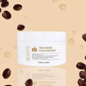 Meilleur soin capillaire de marque privée, masque de traitement capillaire naturel à l'huile d'argan marocaine végétalienne, hydratant, répare les cheveux secs abîmés