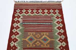 Mogul Kilim Petit tapis de salle de bain moderne afghan en laine nouée à la main pour l'exercice à domicile Taille personnalisée disponible - Product Image 6