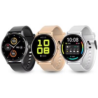 Reloj Inteligente Impermeable, Monitor de Actividad Física y Deportiva, Pulsera con Llamadas Bluetooth, Control por Aplicación, Reloj Inteligente Redondo al por Mayor para Mujeres
