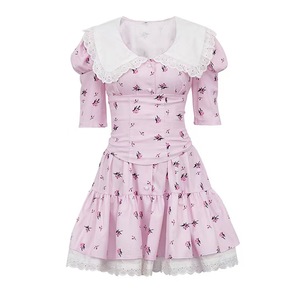 Abito floreale Chic da <span class=keywords><strong>donna</strong></span> 2025 <span class=keywords><strong>abbigliamento</strong></span> estivo Mini abito a maniche corte con scollo a V grazioso stile romantico Sexy Casual tessuto XS <span class=keywords><strong>XXL</strong></span> - Product Image 1