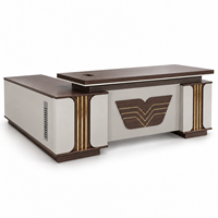 Bureau de direction moderne de luxe en forme de L, table de patron, bureau de direction pour bureau administratif, mobilier de bureau