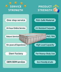 Bassin d'élevage de poissons portable à prix avantageux, cadre galvanisé, toile, <span class=keywords><strong>pour</strong></span> crevettes et crabes en extérieur et en intérieur - Product Image 4