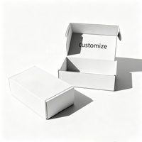 Boîte d'expédition personnalisée réutilisable en carton ondulé blanc mat pour vêtements, cosmétiques et cadeaux e-commerce