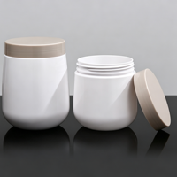 Grand pot blanc de grande capacité pour conditionneur pour animaux de compagnie, pot à large ouverture pour pommade coiffante, pots en plastique vides sous-emballés en stock