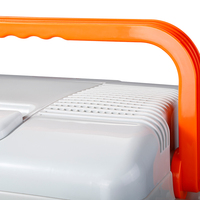 Glacière électrique portable rétro Evercool EC-0265 24L en PP avec chauffage et refroidissement semi-conducteurs 12V pour camping, sport et voiture