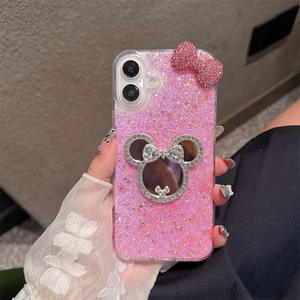 <span class=keywords><strong>Funda</strong></span> de Lujo de TPU con Espejo y Purpurina de Ratón para <span class=keywords><strong>IPhone</strong></span> 17 Pro Max con Diseño de Lazo Estilo Coreano para Chicas para <span class=keywords><strong>iPhone</strong></span> 16 15 - Product Image 4