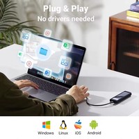 Boîtier SSD NVMe SATA M.2 UGREEN en aluminium 10 Gbps USB C Externe Portable NVMe M.2 Boîtier USB 3.2 Gen2 Thunderbolt