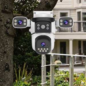 Sistema di allarme di rilevamento del movimento trioculare HD automatico con Audio a due vie di visione notturna con sensore Multi-Eyes Display a tre schermi - Product Image 1