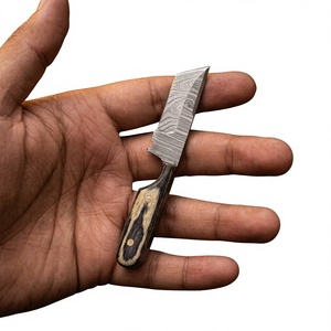 Cuchillo de Caza, Supervivencia y Camping, Hecho a Mano, de Alta Calidad, Personalizable, de Acero de Damasco, con Hoja Fija Mini Tipo Drop Point, 58-60 - Product Image 4