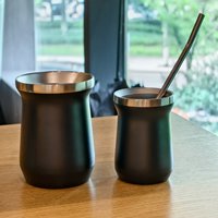 Kit complet de Yerba Mate, thermos en acier inoxydable de 1,3 L avec tasse et paille bombilla, ensemble de Yerba Mate pour une utilisation quotidienne en extérieur, partout