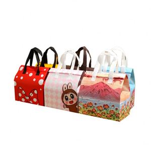 Reusable Non Woven Insulated Cartoon Foldable Portable Waterproof Takeaway Cooler Bag Thermal Food Delivery Custom Printed - Product Image 1