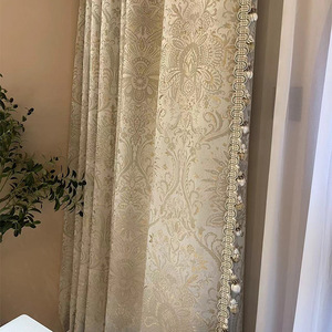 Rideau en jacquard romantique français de 1100 g, <span class=keywords><strong>tissu</strong></span> de luxe léger pour la maison, rideau épais pour salon, chambre à coucher - Product Image 1