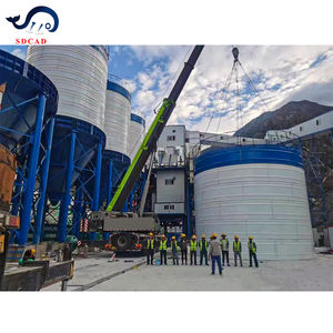 Silo à ciment boulonné pour centrale à béton, bac de stockage de poudre détachable avec dépoussiéreur et indicateur de niveau - Product Image 6