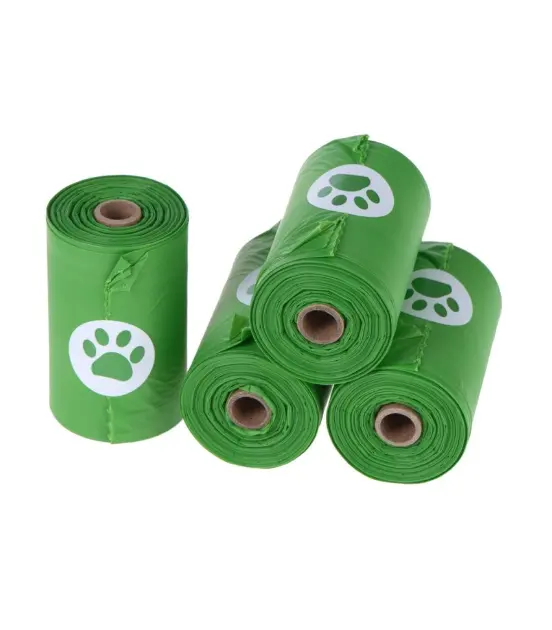 2024 nuevo logotipo biodegradable personalizado mascotas perro gato bolsas para caca portátil mascota perro caca bolsa titular