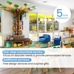 Estantería <span class=keywords><strong>creativa</strong></span> de árbol con asientos para niños Montessori muebles de área de lectura de madera para <span class=keywords><strong>aula</strong></span> preescolar o esquina de biblioteca - Product Image 2