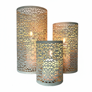 Lujoso portavelas de metal votivo para banquetes de lujo, resorts y hoteles de cinco estrellas, decoraciones para eventos - Product Image 1