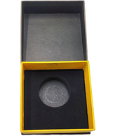 Boîte cadeau magnétique écologique personnalisable avec impression dorée, en carton couché durable, pour mariage et présentation de bijoux