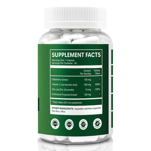 Extrait de sureau noir avec capsules de vitamine C naturelle pour un soutien renforcé du système immunitaire et des soins de bien-être respiratoire - Product Image 3