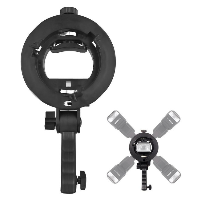 Jingying Speedlite Flash Softbox Photo Studio Umbrella Mount Photography Portable S-type Bracket Stable Bowens S Mount Holder