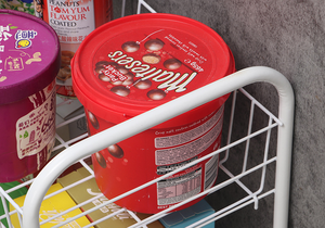 3 टियर मेटल रोलिंग यूटिलिटी कार्ट के लिए 3 टियर मेटल रोलिंग यूटिलिटी कार्ट मल्टी फंक्शनल स्टोरेज कार्ट - Product Image 2