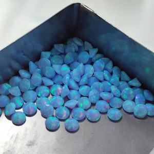 Round Cut Loose <b>Gems</b> Synthetic Opal Round Diamond Cut <b>Stone</b> <b>Fire</b> Opal <b>Stone</b> for Jewelry Making - Product Image 2